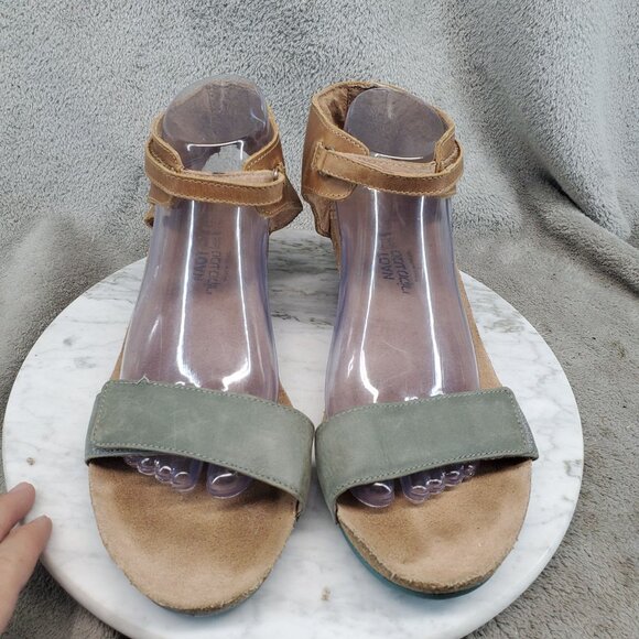Naot Shoes Womens Size 10 Brown & Green Leather Prophecy Ankle Strap Sandals - Picture 4 of 10